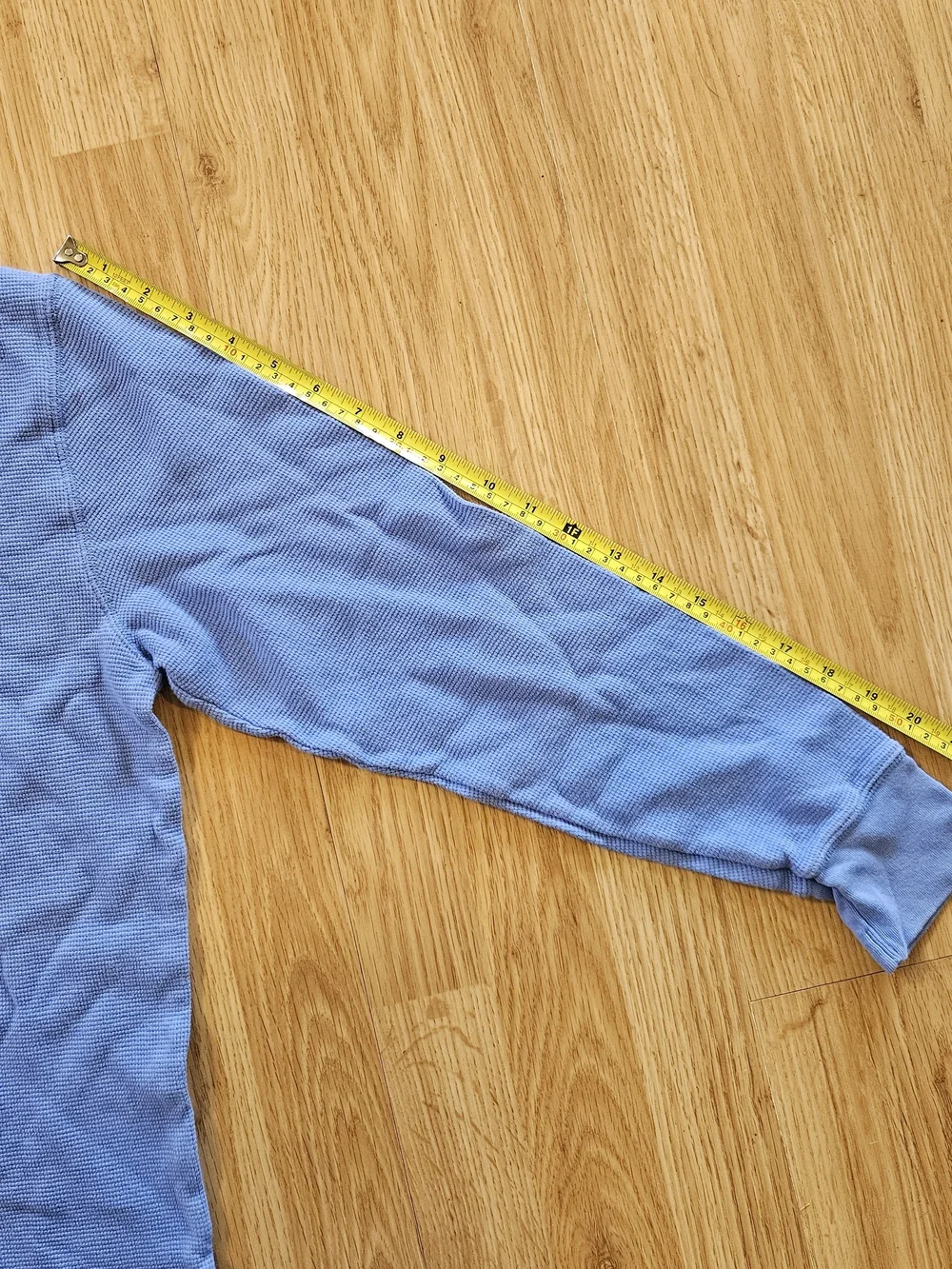 Polo by Ralph Lauren Light Blue Waffle Knit Crewneck Long Sleeve Shirt - Picture 6 of 6